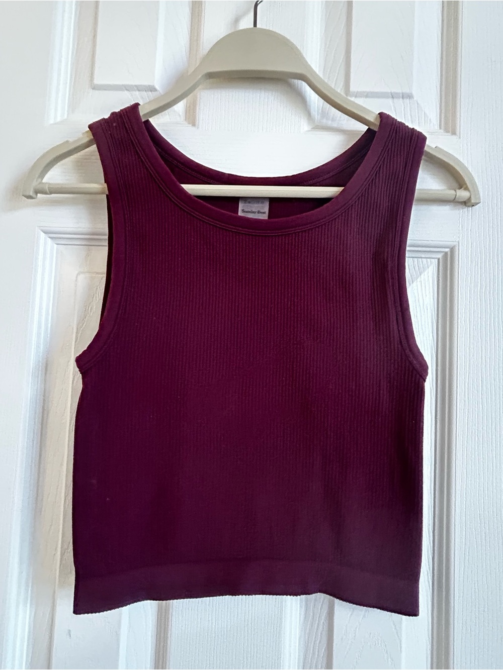 Sunday Best Ribbed Tank Top - Plum Burgundy